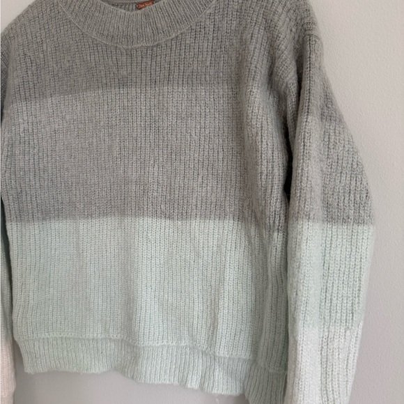 Free People Color Block Fuzzy Sweater - Picture 3 of 7